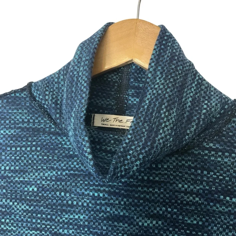 WE THE FREE sz Small Sunny Days Marled Turtleneck Sweater Blue